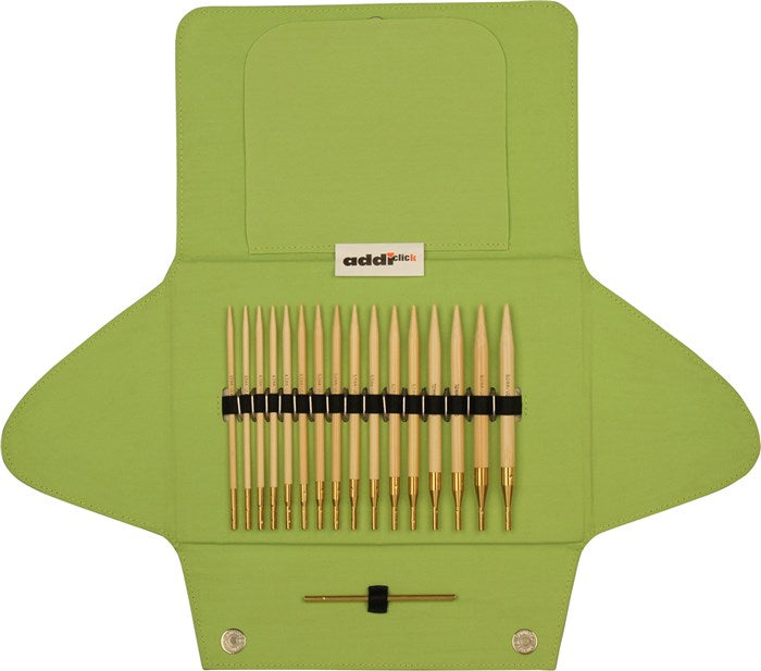 Addi Click Bamboo - Kit aiguilles à tricoter circulaires