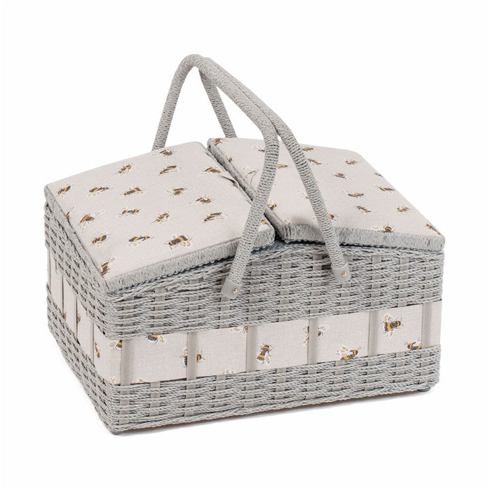 Sewing box and wicker basket - Bee