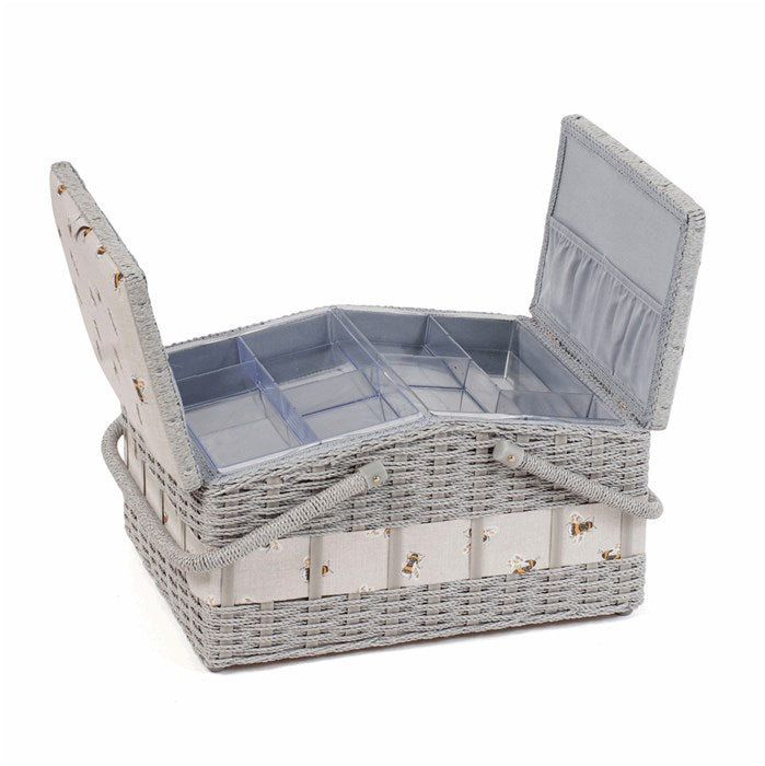 Sewing box and wicker basket - Bee