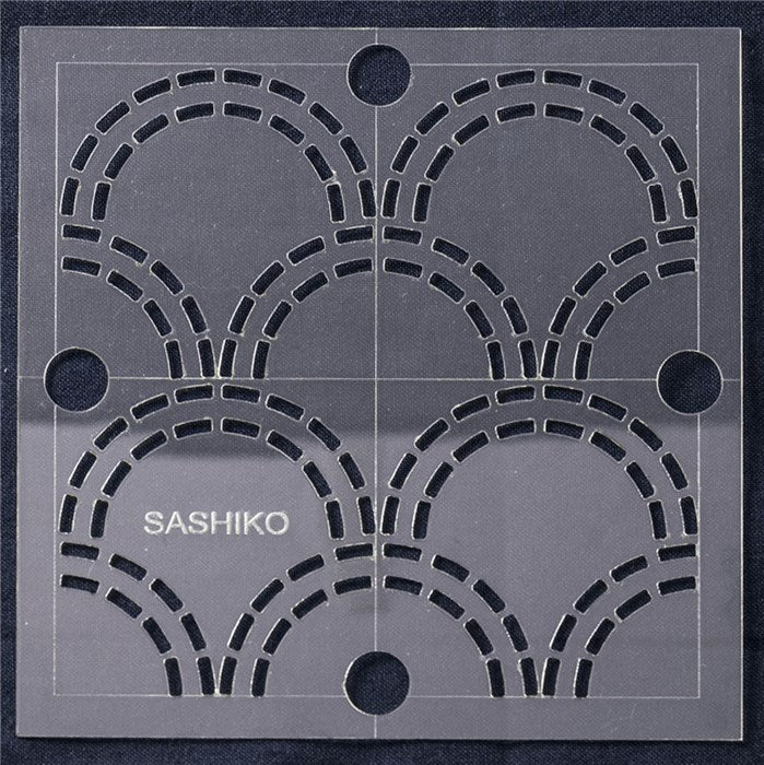 Gabarit pour sashiko - Vagues