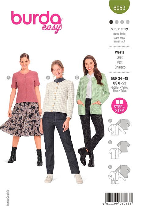 Vest pattern - Burda 6053