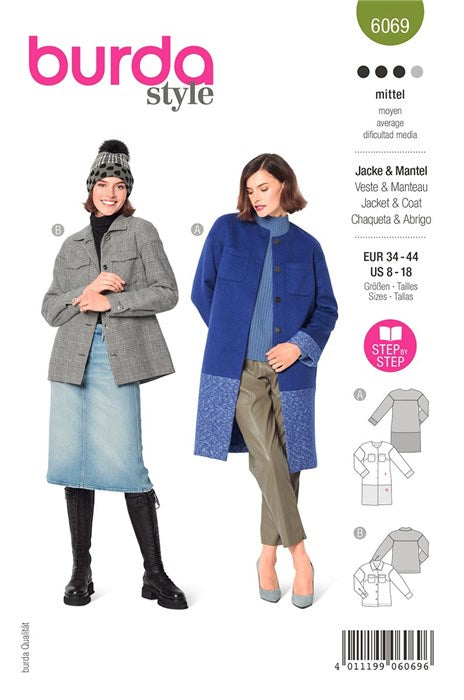 Mantel Chef und Jacke - Burda 6069