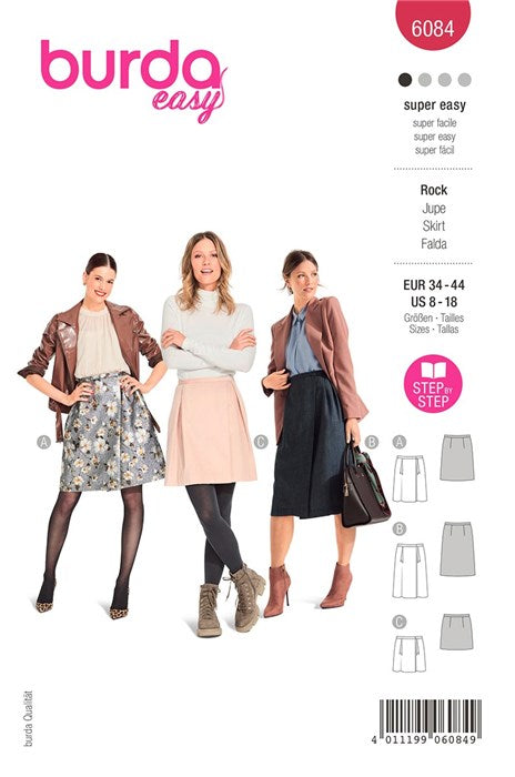 Skirt pattern - Burda 6084