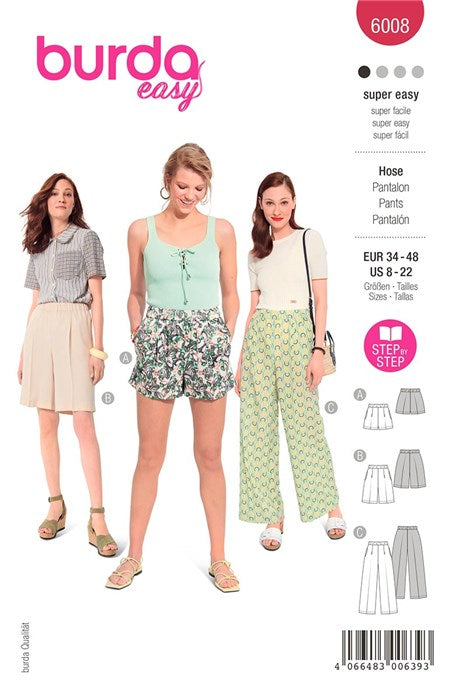 Pants pattern - Burda 6008