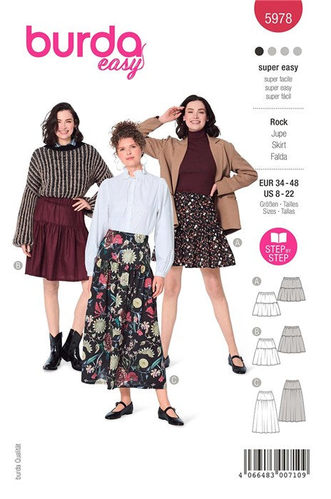 Skirt pattern - Burda 5978