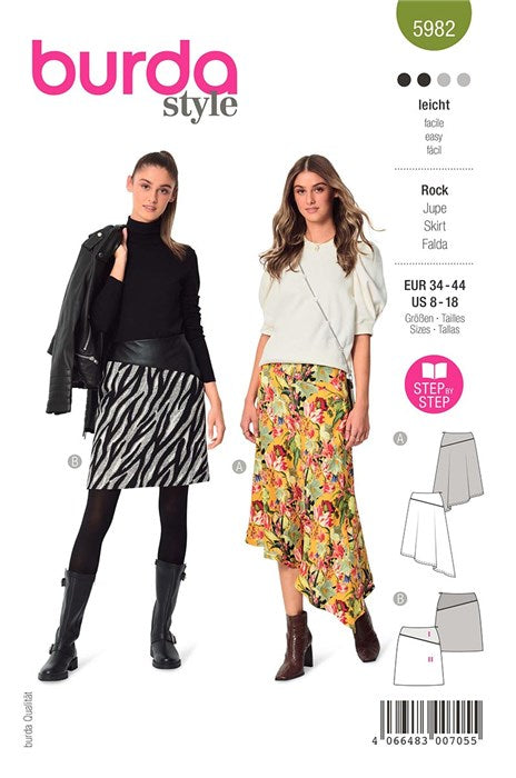 Skirt pattern - Burda 5982