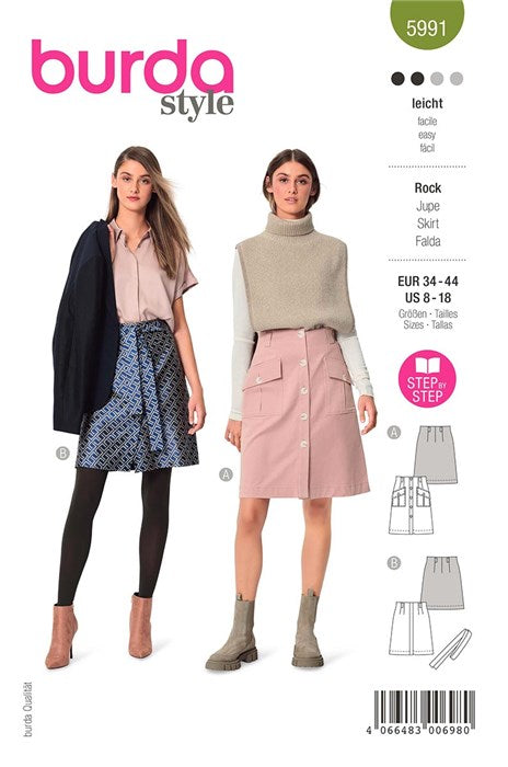 Skirt pattern - Burda 5991