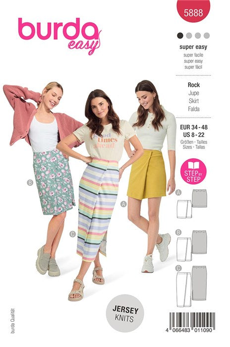 Skirt pattern - Burda 5888