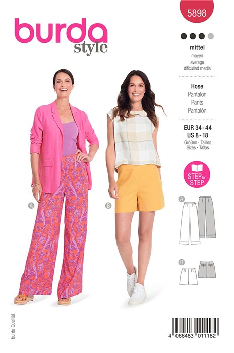 Pants pattern - Burda 5898