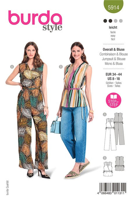 Combination pattern and blouse - Burda 5914