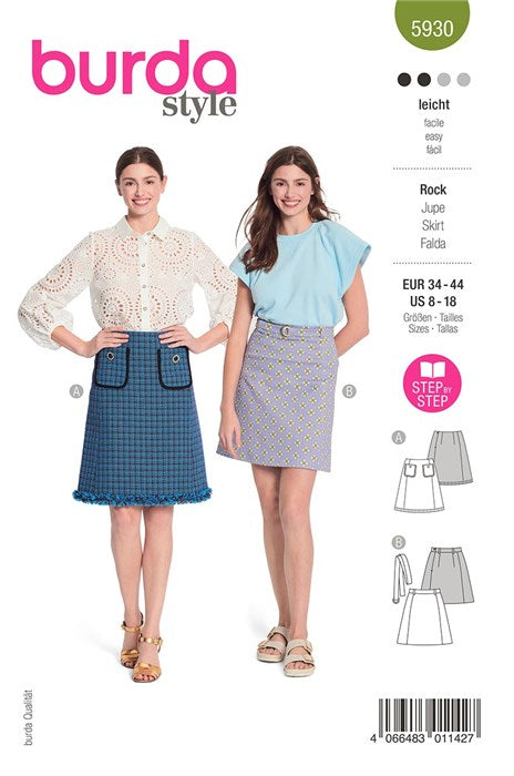 Skirt pattern - Burda 5930