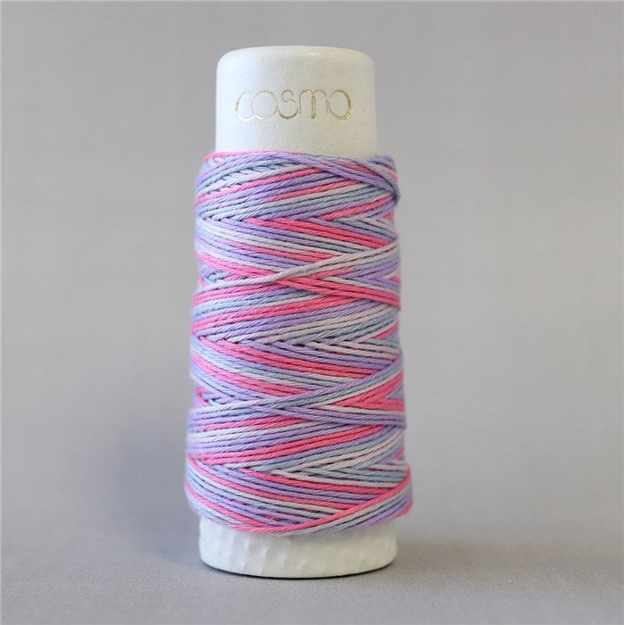 Fil sashiko multicolore hidamari Lecien Cosmo 30 m