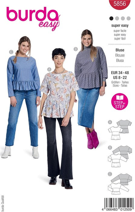 Bluse -Besitzer - Burda 5856