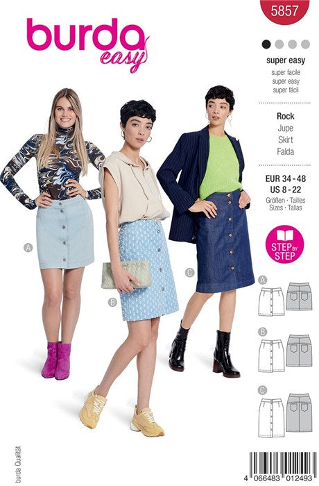 Skirt pattern - Burda 5857