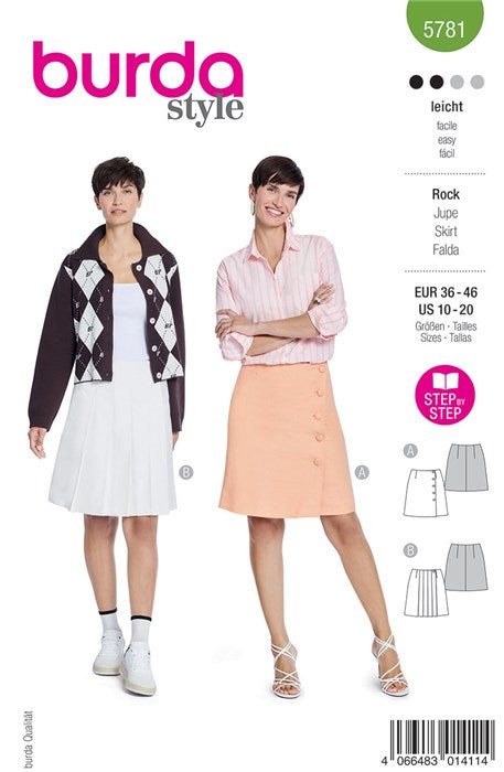 Skirt pattern - Burda 5781