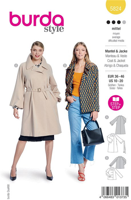 Coat boss and jacket - Burda 5824