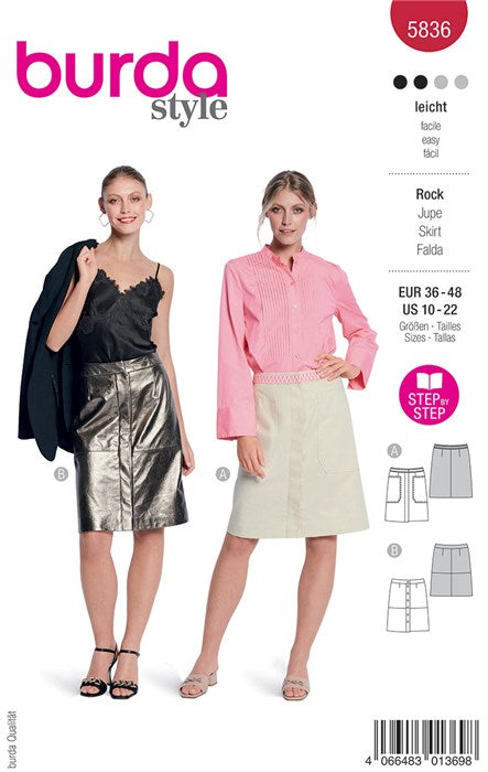 Skirt pattern - Burda 5836