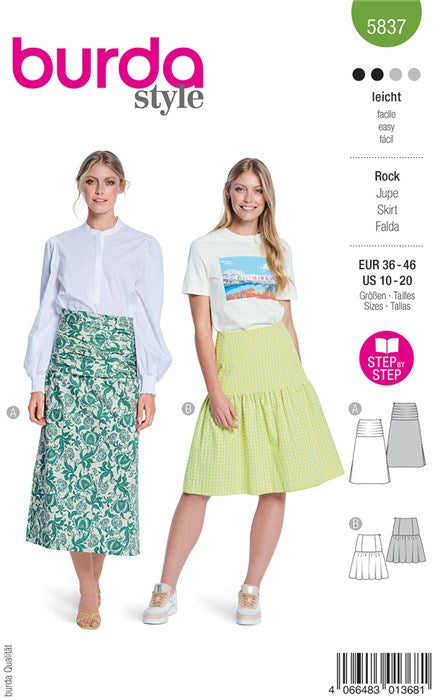 Skirt pattern - Burda 5837