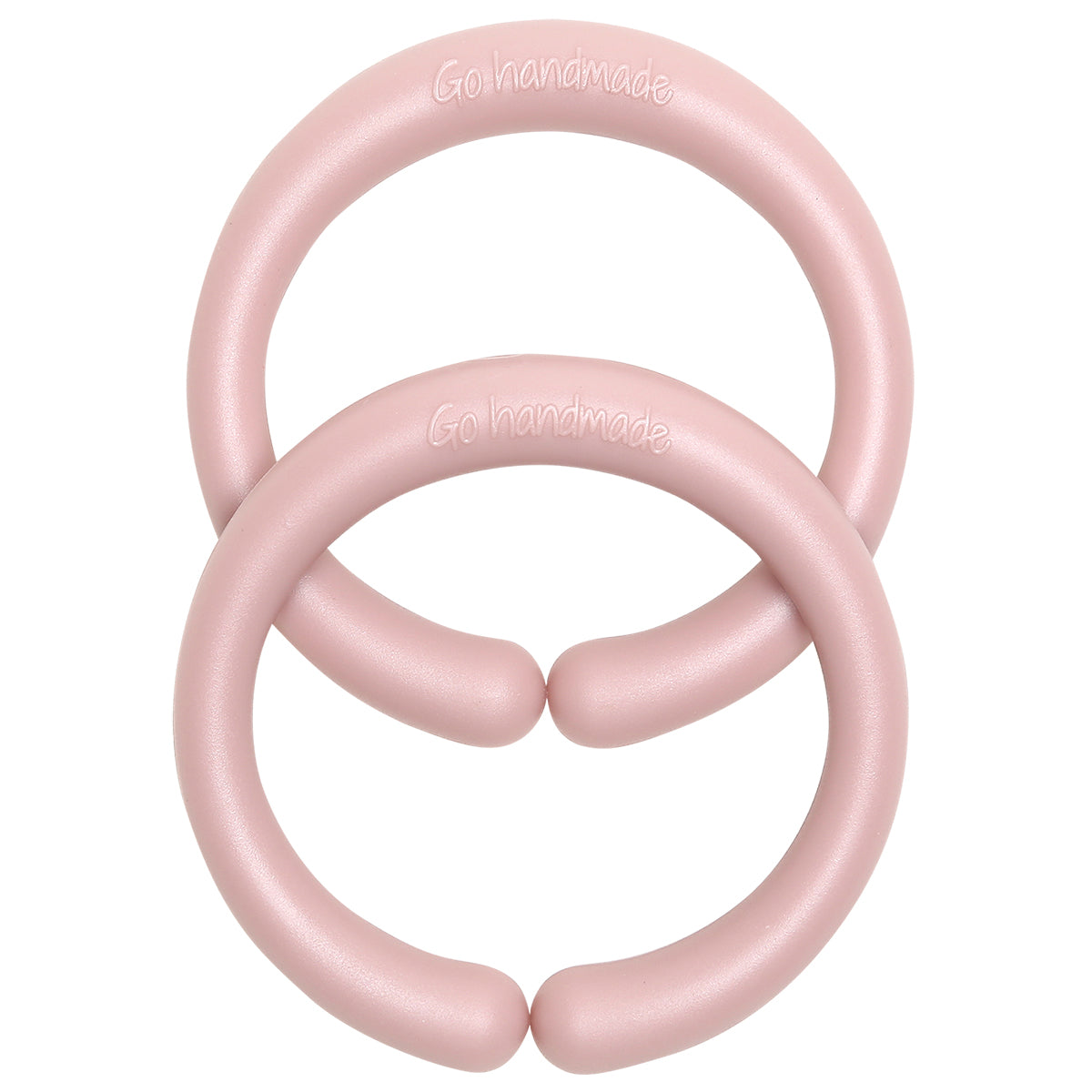 60 mm silicone suspension rings for baby accessories - Vintage pink