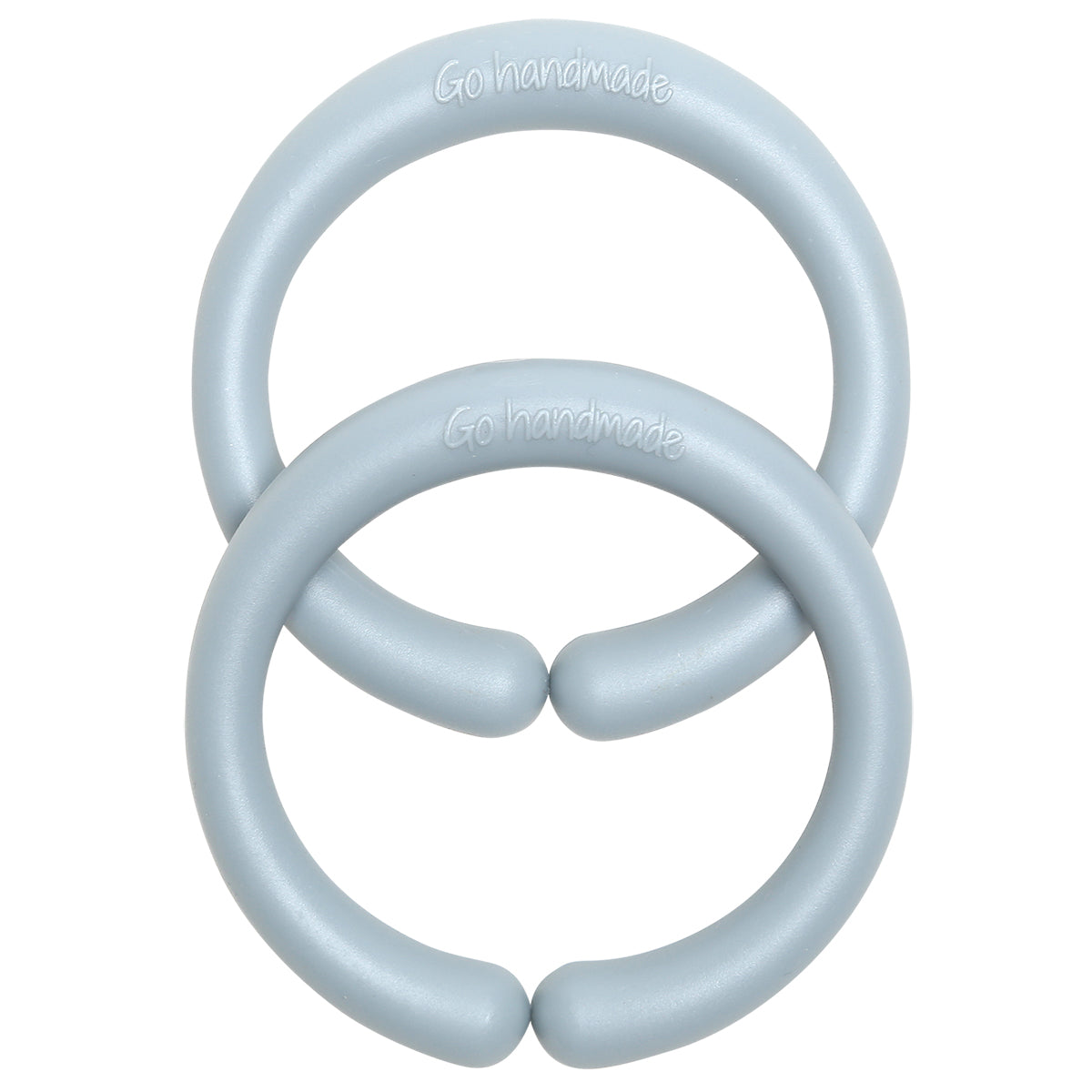 Anneaux de suspension en silicone 60 mm pour accessoires bébés - Gris