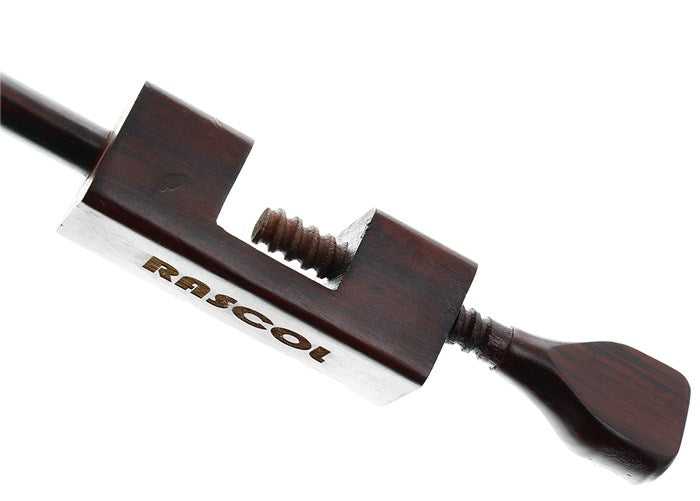 Rosewood wool reel on tweezers