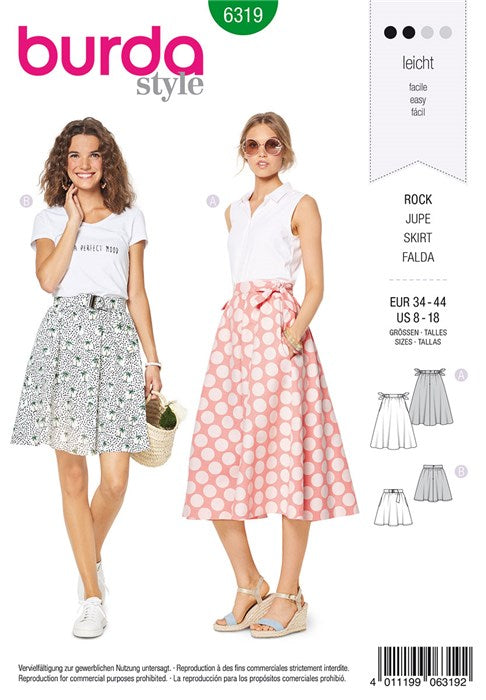 Skirt pattern - Burda 6319