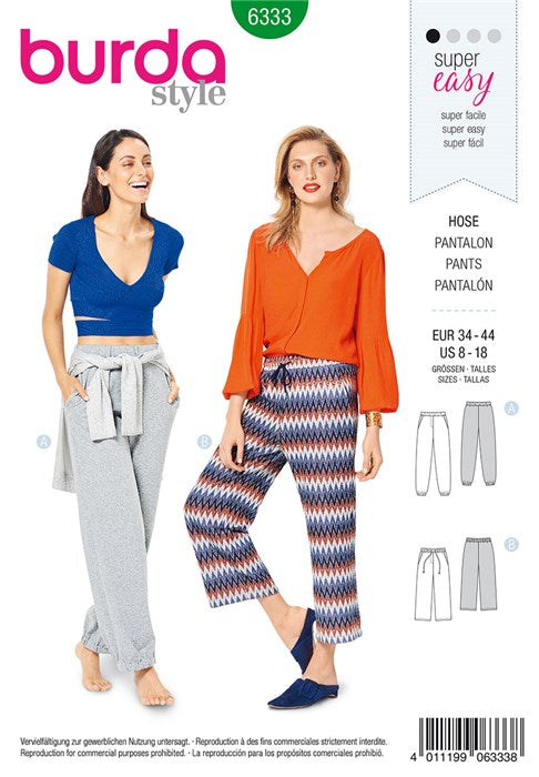 Pants pattern - Burda 6333