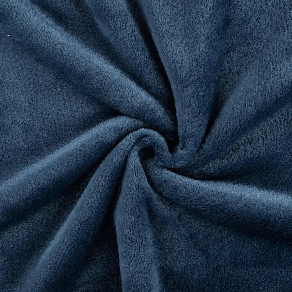 Tissu doudou câlin - Bleu jeans