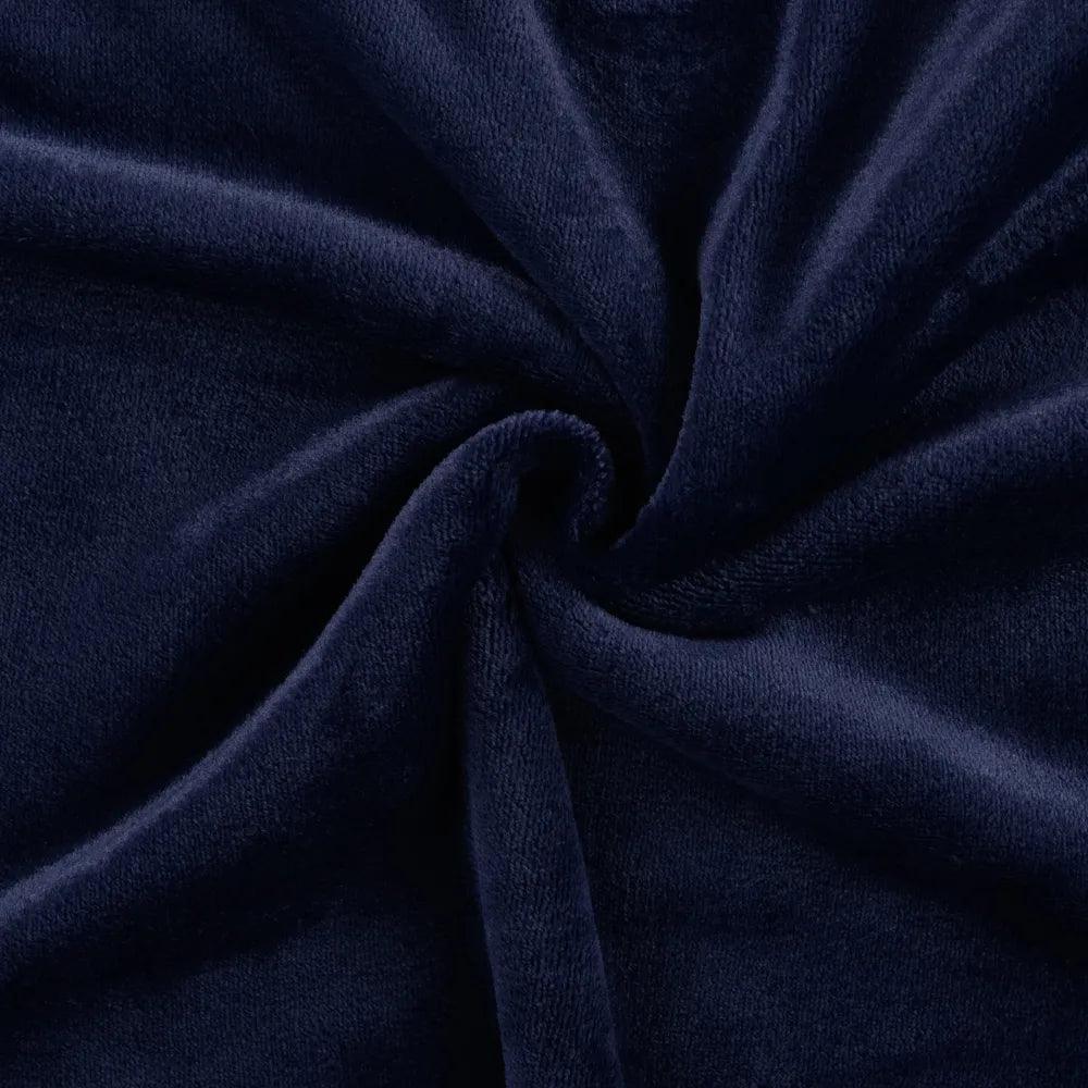 Cuddly comforter fabric - navy blue