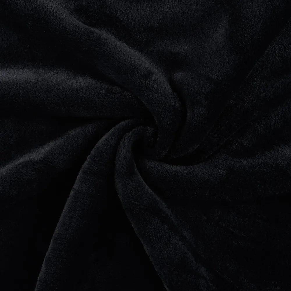 Cuddly comforter fabric - black