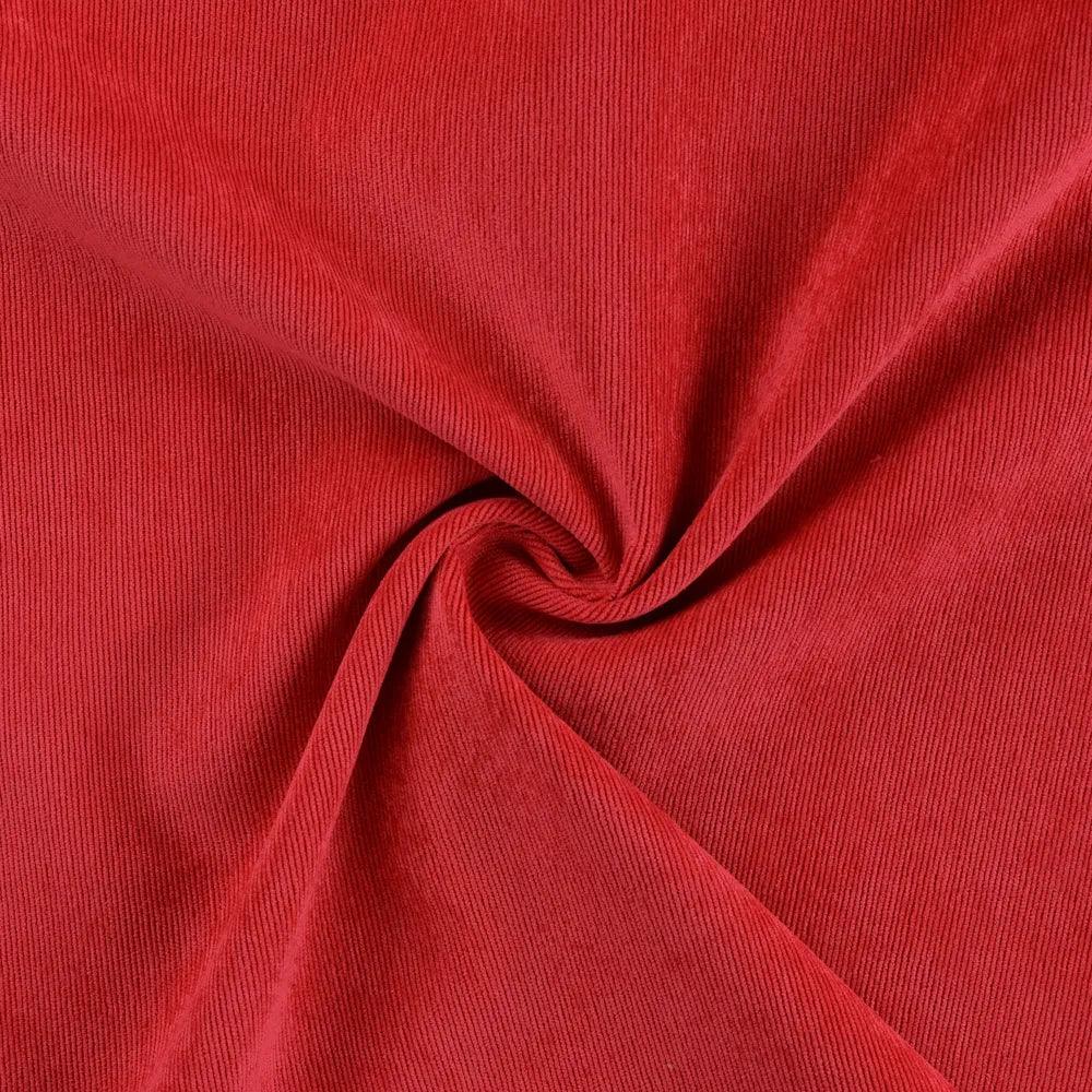 Tissu velours milleraies - Rouge