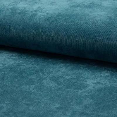 Tissu velours milleraies - Bleu pétrole