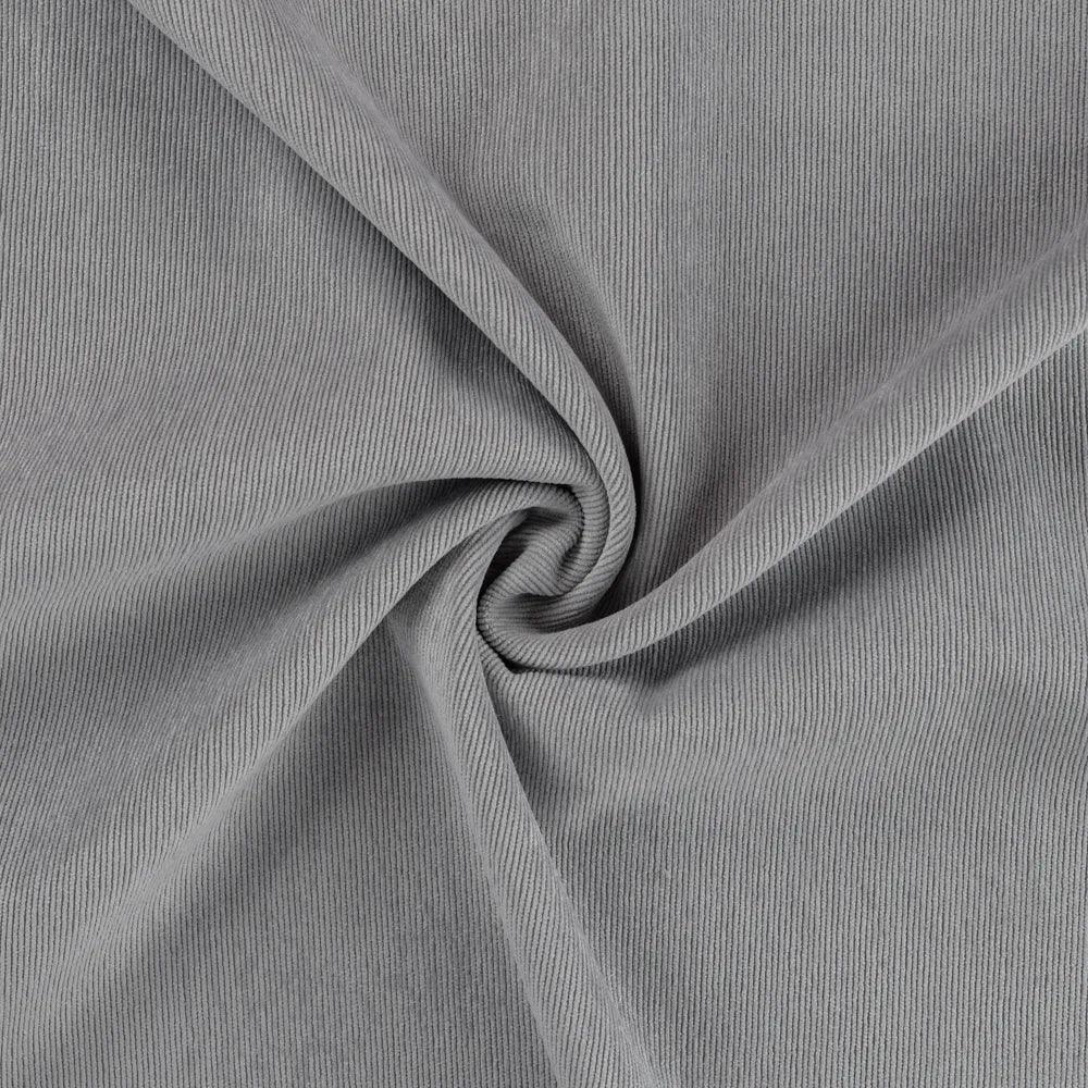 Milleraie velvet fabric - Silver gray