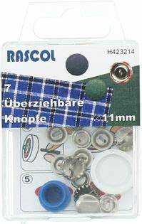 Boite de 7 boutons à recouvrir avec outil Rascol - 11 mm