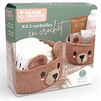 Kit crochet 2 corbeilles - Ours