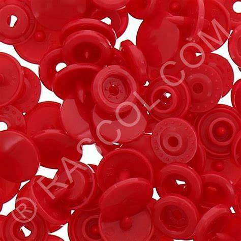 Sachet of 25 Round Kam Resin Pressures - Red Vermillon