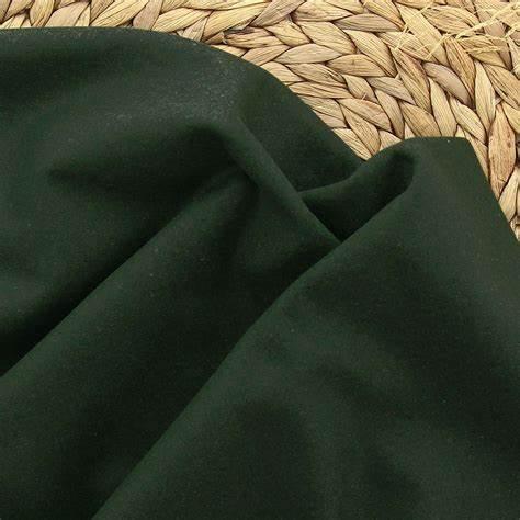 Tissu drap de laine pour manteau - Vert mousse