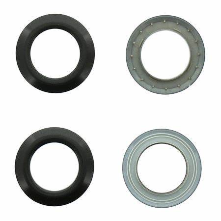 Lot 8 Ø44 mm curtain eyelets - satin - black