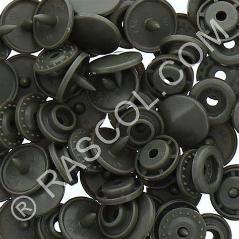 Sachet of 25 round Kam resin pressures - dark silver