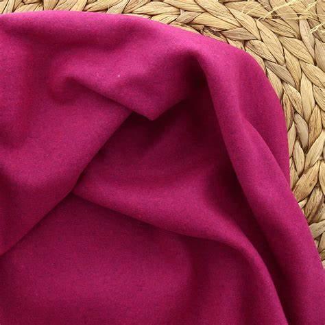 Tissu drap de laine pour manteau - Fuchsia