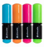 Set of 4 FLUO Silhouette pens