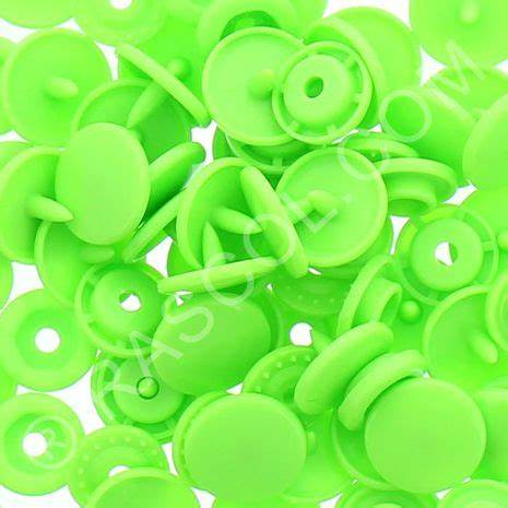 Sachet of 25 round Kam resin pressures - Fluo green