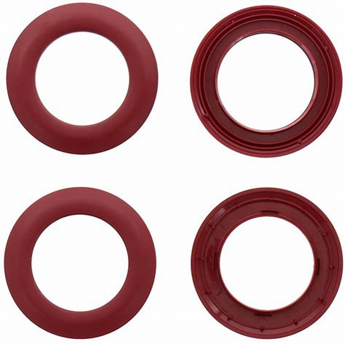 Lot 8 eyelets curtains Ø44 mm - Mats - Cardinal Red