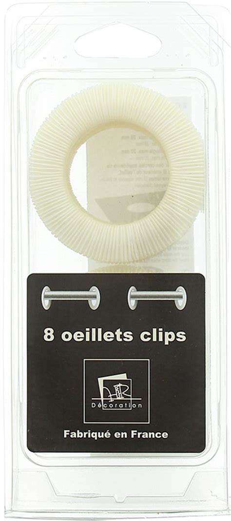 Lot 8 Ø44 mm curtain eyelets - ethnic - ecru