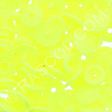 Sachet de 25 pressions résine KAM ronds - Jaune fluo