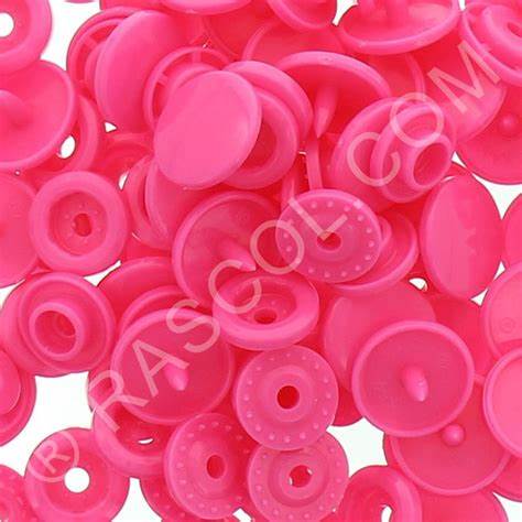 Sachet of 25 round Kam resin pressures - Fluo pink