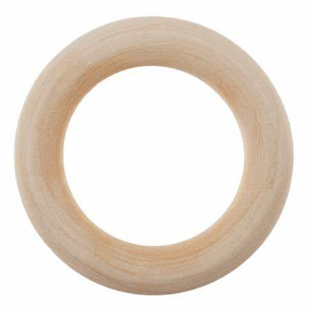 Wooden ring for rattles and mobiles 45 mm