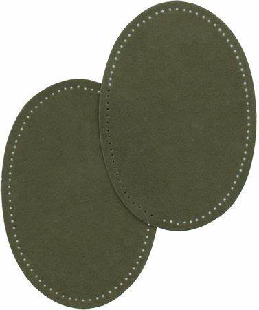 Mini pairing and knees Thermocollants - Imitation suede olive green