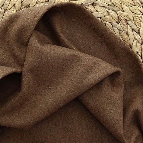 Tissu drap de laine pour manteau - Camel foncé