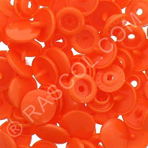 Sachet of 25 round Kam resin pressures - bright orange